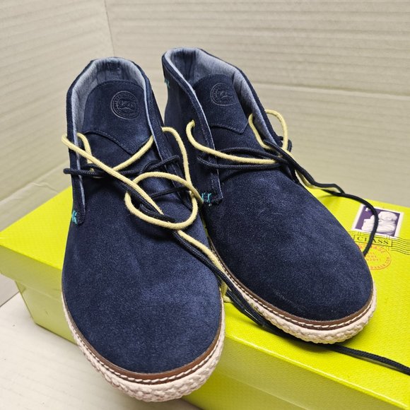 New Ted Baker Blue 2 Color Laces Lace Up ABDON 2 Mens Chukkah Boots Shoes 12 45 - Picture 2 of 15